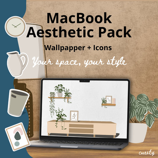 Pack MacBook Immersif – Fond d’écran + Icônes assorties