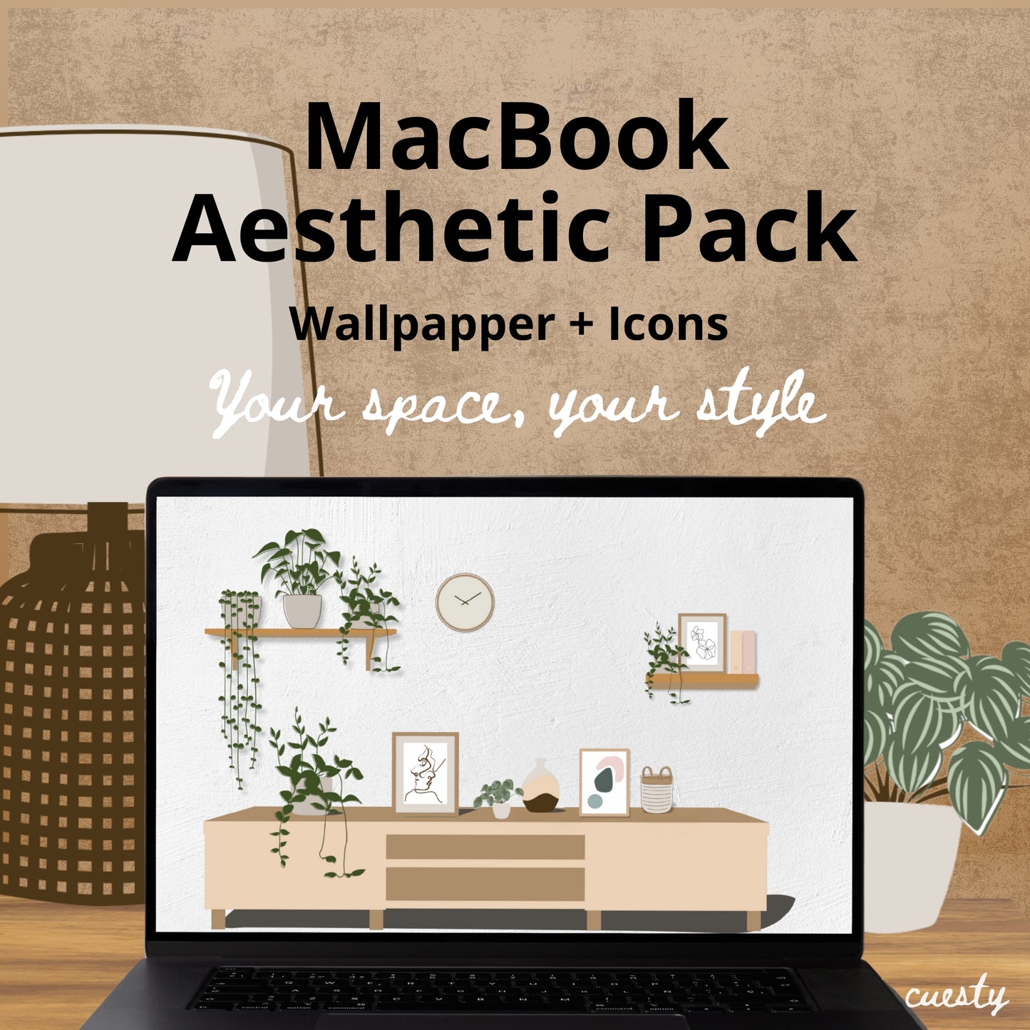 Pack MacBook Immersif – Fond d’écran + Icônes assorties