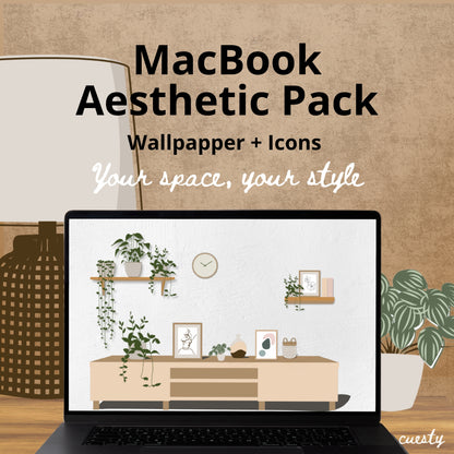Pack MacBook Immersif – Fond d’écran + Icônes assorties