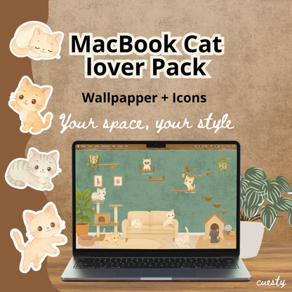 Pack icônes “Cat Lover” – 8 petits compagnons pour ton écran