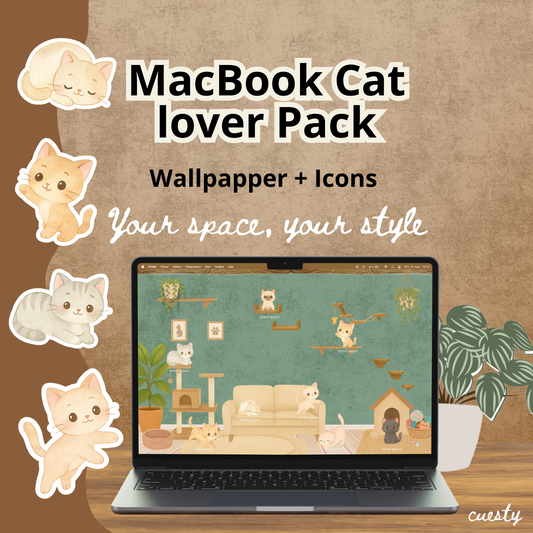 Pack icônes “Cat Lover” – 8 petits compagnons pour ton écran